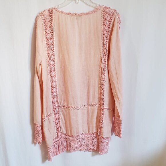 Calypso St. Barth Orange Linen Tunic. Size Small - Picture 2 of 7